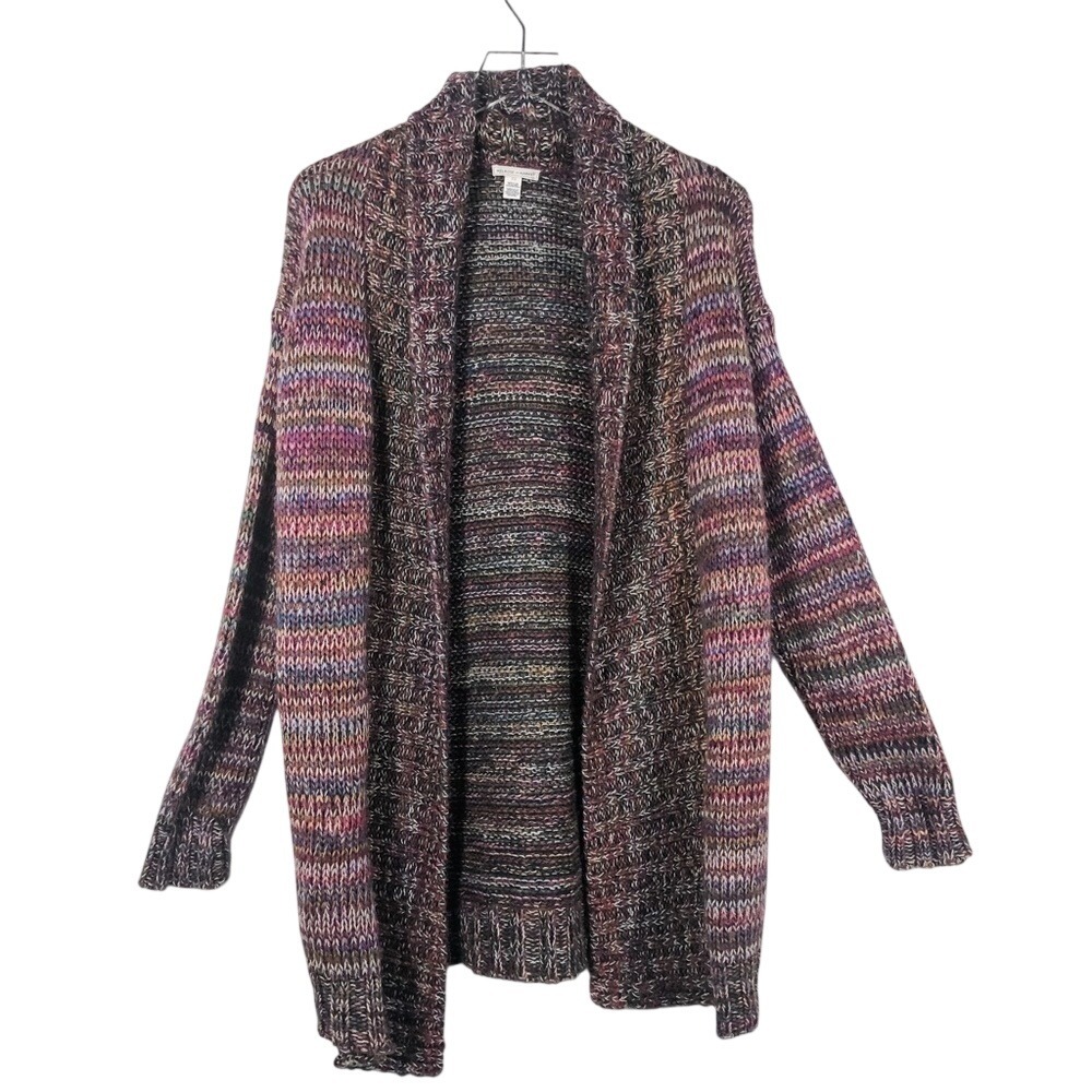 Nordstrom Melrose & Market Pink Purple Multi Color Open Cardigan